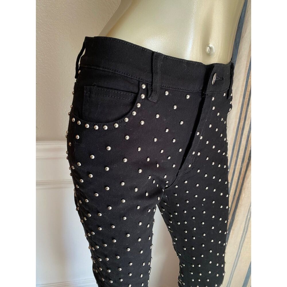 NWT Evil Twin Stretchy Black Fully Studded Skinny Jeans M